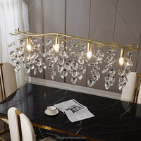Lustre en cristal avec structure entièrement en cuivre, grand lustre pour villa, hôtel, hall, luminaires de décoration intérieure de luxe
