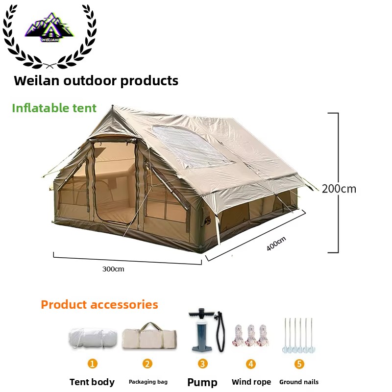 12 420d grande tente fenêtre simple avec cheminée