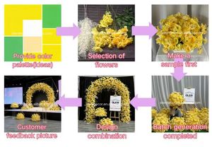 Centros de Mesa de Flores 3D Personalizables al por Mayor, con Rosas Blancas y Orquídeas, para Decoración de Mesas en Fiestas y Celebraciones - Product Image 3