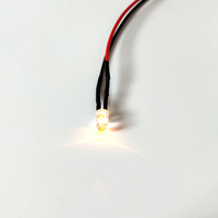 Diodes LED 3mm 5mm - Couleurs rouge, vert, bleu, jaune, blanc - Fil de connexion de 20 cm avec fils rouge et noir - 3V/6V/12V/24V