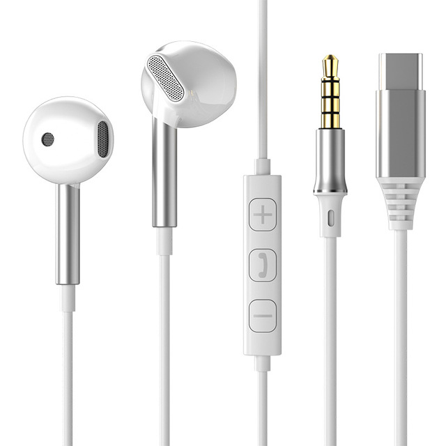 Best Sale Wired Headset TYPE-C /MIC 3.5mm Earphone, Digital K-song Mobile Phone Semi-in-ear Wired High-quality Headphones