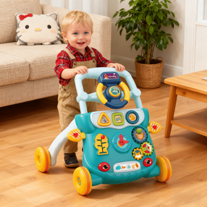 Andador para Bebés al por Mayor, Juguete Educativo, Andador de Aprendizaje para Niños Pequeños 4 en 1 con Ruedas y Asiento - Product Image 1
