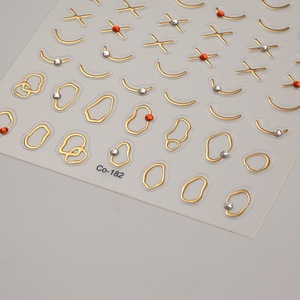 Wholesale French Style Plastic Mini 3D Gold Pattern Art <strong>Nail</strong> <strong>Stickers</strong> for Luxury Design Waterproof Non-Toxic Press-On <strong>Nails</strong> - Product Image 4