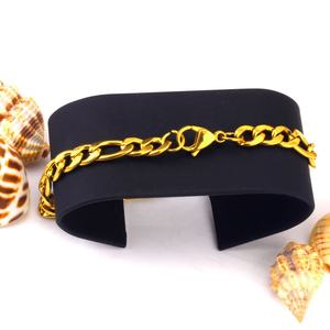 Fashion Wholesale Unisex Stainless Steel Jewelry 18K <b>Gold</b> Plated Hippie <b>Chunky</b> Chain <b>Bracelet</b> Geometric Charm <b>Bracelet</b> for Women - Product Image 3
