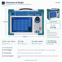 Testeur de protection de relais 6 phases ZCL S60 6U*120V 6I*30A 180A DSP+FPGA Haute précision 0,2% Protection IP67 Écran tactile 10,4" CE