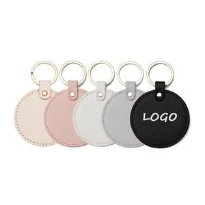 PU Round Leather Heart Bag Charm Pendant Cute Peach Car Keychain Heart <b>Keyring</b> Bulk Leather Keychains - Product Image 1