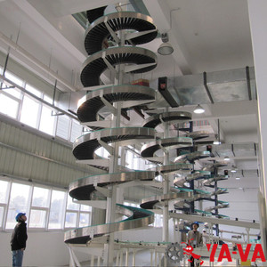 Transportador Espiral Vertical de Gravedad para Cartones de la Industria Farmacéutica, Elevador Vertical de Tornillo Espiral de 3 Metros - Product Image 5