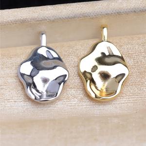 Componentes de Joyería de Plata S925, Colgante Barroco, Soporte Hueco para Perla Alienígena, Placa Ligera de 8-10 mm, Cóncavo Convexo - Product Image 3