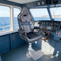 Siège de Pilote Marin Réglable en Alliage d'Aluminium, Siège de Capitaine de Bateau Ergonomique, Siège de Mâmoir pour Navire Commercial