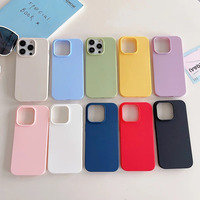 Coque Souple en Silicone Mat Couleur Bonbon pour iPhone 17 16 15 14 13 Pro Max 16 Plus Ultra Fine Antichoc