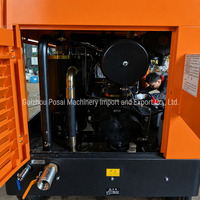 Compresseur d'air à vis diesel Kaishan KSCY-550/13K-G2 13 bars avec contrôle PLC, châssis de remorque robuste pour le forage de roches en carrière