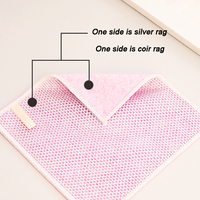 Chiffons de nettoyage double face Esun pour la cuisine, en polyester, fil d'argent et nylon avec fibre de coque de noix de coco des deux côtés
