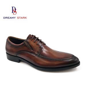 Handmade Woven <b>Edge</b> High Quality Vintage Men's Luxury Genuine Leather Lace-up Oxford Formal Wedding Shoes Custom Logo - Product Image 1