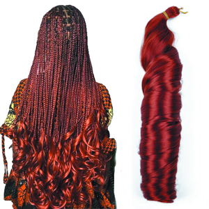 Gran oferta, 22 pulgadas, 80g, rizo francés, cabello trenzado, rizo espiral suave, trenzas de ganchillo, extensiones de cabello trenzado rizado español - Product Image 1