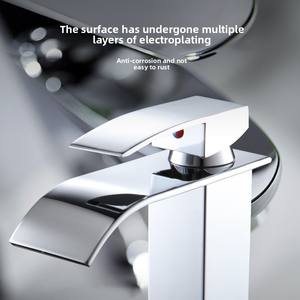 Robinet cascade en acier inoxydable, créatif, double usage eau froide et chaude, monotrou, pour <span class=keywords><strong>lavabo</strong></span> - Product Image 4