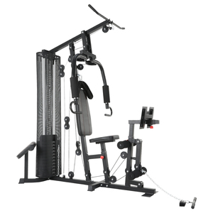 Attrezzatura da <span class=keywords><strong>Palestra</strong></span> Manuale Multifunzione <span class=keywords><strong>in</strong></span> Metallo per Esercizi di Petto, Braccia, Schiena e Gambe con Panca per Sollevamento Pesi, Step Aerobico e Rack Portaoggetti - Product Image 1