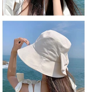 Noeud papillon japonais femmes chapeau d'été décontracté pêcheur chapeau résistant aux UV mignon chapeau <span class=keywords><strong>de</strong></span> soleil - Product Image 5