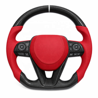 Volante Ergonómico en Forma de D de Fibra de Carbono para Toyota Land Cruiser LC300 LC200 Prado 150, Accesorios de Alto Rendimiento