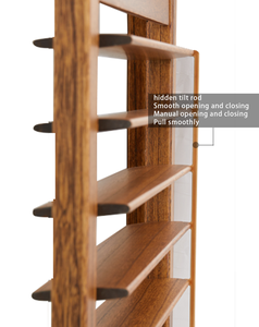 Thiết kế hiện đại đầy đủ chiều cao cửa sổ gỗ cửa chớp Chất lượng cao phong cách truyền thống nội thất an ninh trồng cửa chớp ngang - Product Image 5