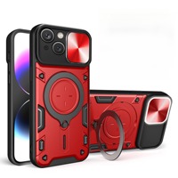 Étui de téléphone magnétique tendance avec support pour iPhone 16 Series, protection antichoc de l'objectif, vente en gros