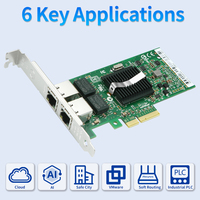 Carte réseau serveur Gigabit double port Intel 82571, carte adaptateur Ethernet PCIe X4 pour serveur de bureau