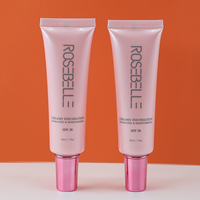 Tube cosmétique en plastique de 15 ml pour lotion de soin, crème contour des yeux, crème solaire, avec embout compte-gouttes long et pointu