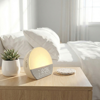 Machine à bruit blanc pour le sommeil, lumière de réveil numérique, luminosité réglable, lampe de chevet RVB, réveil, vente en gros, nouveauté