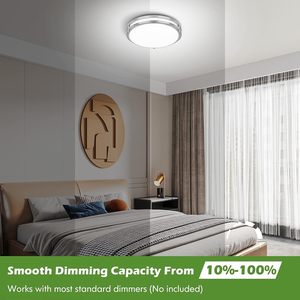 Plafonnier LED à intensité variable, monté en surface, avec température de couleur sélectionnable 3000K 4000K 5000K - Product Image 4
