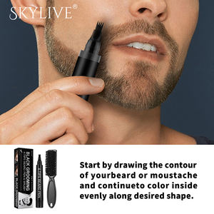 Populaire Hommes Barbe Remplissage Stylo Kit Crayon De Coiffeur Avec Brosse Poils Du Visage Sourcil Outil Mâle Moustache Brosse Ensemble Réparation Forme - Product Image 3