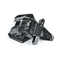 Support de plaque d'immatriculation arrière en fibre de carbone sèche 3K, finition brillante, trous pré-perforés, remplacement direct OEM, compatible avec les motos Yamaha