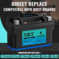 Baterai Lithium LiFePO4 12.8V 4Ah untuk Kendaraan Sport, Layar Tampilan Tegangan Digital, IP67, 1500 Siklus untuk Sepeda Motor/ATV/UTV