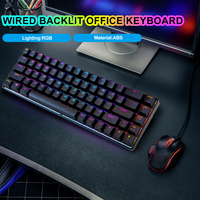 Nouveau clavier mécanique de jeu sans fil filaire RGB USB Type-C 68 touches 65% avec interrupteurs vert rouge brun interchangeables à chaud clavier personnalisé