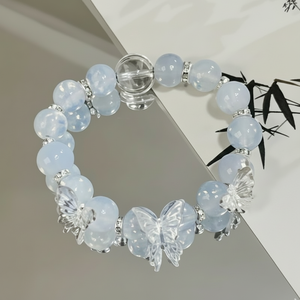 Venta caliente Trending Boho Girls Jewelry Venta al por mayor de cuentas de piedra de moda Rhinestone Cuff Bracelets Pearl Main Stone Bangles - Product Image 2