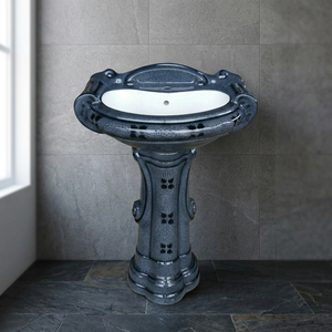 Lavabo en céramique à piétement complet, très demandé, pour salle de bain, hôtel, hôpital et usage commercial - Product Image 6
