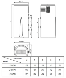 Sunrain app wifi smart 80L <span class=keywords><strong>chauffe</strong></span>-<span class=keywords><strong>eau</strong></span> <span class=keywords><strong>thermodynamique</strong></span> mural pompe à chaleur - Product Image 5