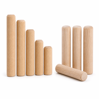Chevilles en bois cannelées, connecteurs en bois naturel pour l'assemblage de meubles et accessoires de menuiserie