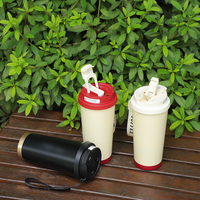 Nouvelle vente chaude 530ml 18oz flacon à vide thermique en acier inoxydable Double tasse à café avec impression de fleurs pour tasses cadeaux