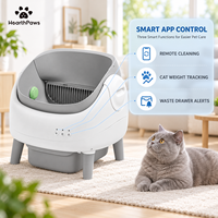 Bac à litière autonettoyant CE RoHS FCC pour maisons multi-chats, contrôle par application, surveillance intelligente, 76L, conception semi-ouverte, vente en gros usine