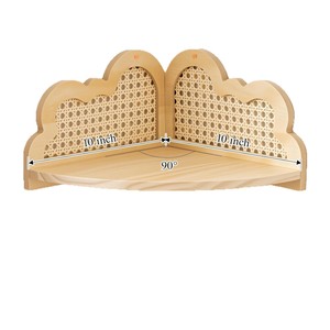 Estante de esquina montado en la pared, color madera natural, estante de almacenamiento de 4 niveles para libros infantiles, uso en guardería - Product Image 5
