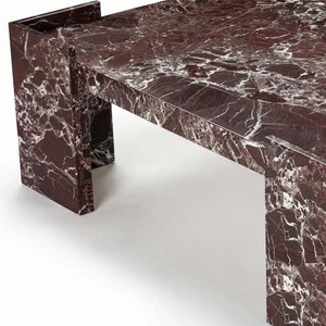 Moderno Design <span class=keywords><strong>di</strong></span> <span class=keywords><strong>lusso</strong></span> in pietra naturale mobili Rosso Levanto in marmo Rosso CoffeeTable Top con Base in pietra tavolo centrale - Product Image 5