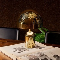 Lampe champignon créative haut de gamme électroplaquée rechargeable, veilleuse de luxe protectrice pour les yeux, pour chevet et bureau