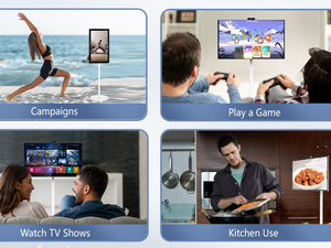 Venta al por mayor de 32 pulgadas Smart Mobile <span class=keywords><strong>TV</strong></span> Android 13 FHD <span class=keywords><strong>TV</strong></span> de pantalla táctil con batería recargable y cámara Magsafe Compras en línea - Product Image 3