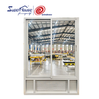 Ventana Corredera de Aluminio con Certificación NOA AAMA NFRC, Resistente a Huracanes, con Persianas Integradas Entre Vidrios, Ventana Corredera con Rotura de Puente Térmico