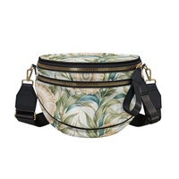 Sac banane personnalisé à imprimé Plumeria Hawaïen pour femme, idéal pour le shopping, les voyages, le quotidien et les programmes d'étiquetage privé