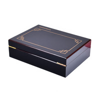Boîte à bijoux rectangulaire en bois avec logo et couleurs personnalisés, style vintage, rangement pour montres et bijoux, OEM/ODM disponible