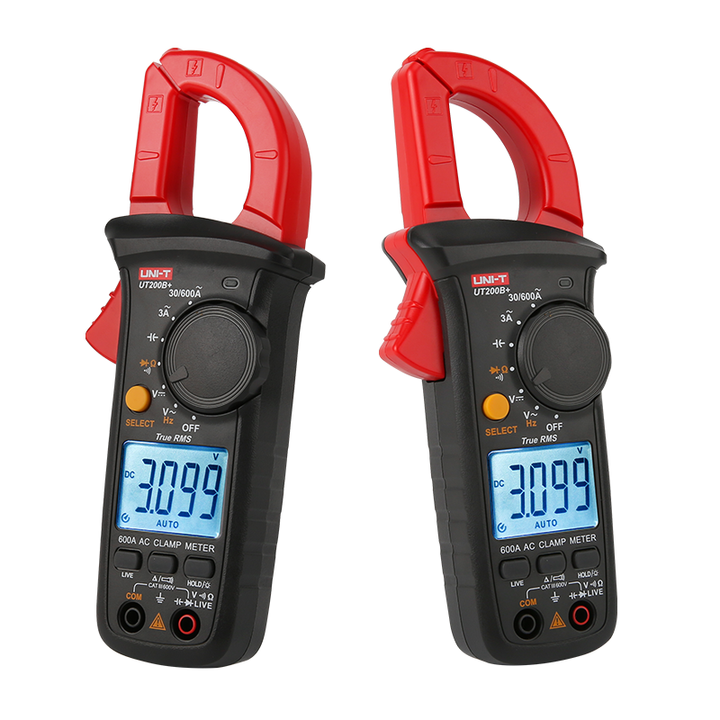 Uni-t Ut200b+ Ac Current Clamp Meters Digital Voltmeter Ammeter Pliers ...