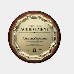 ADL orecchio di grano all'ingrosso placche di legno Honorary Round Award certificato di Business Awards trofeo