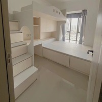 Ensemble complet de meubles pour enfants en bambou : lit superposé, bureau, armoire intégrés, multifonctionnel, design moderne et simple pour la maison