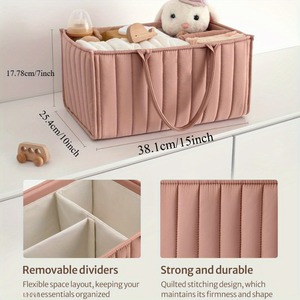 Zaino portatile borsa per pannolini per bambini borsa per pannolini con scomparti rimovibili borsa per pannolini per bambini - Product Image 4