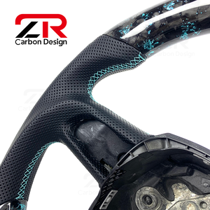 Volante Deportivo de Fibra de Carbono Forjado para Mejora Interior de Automóviles <span class=keywords><strong>Audi</strong></span> S5 RS5 S6 RS6 <span class=keywords><strong>A3</strong></span> A4 A5 S4 RS3 RS4 - Product Image 2